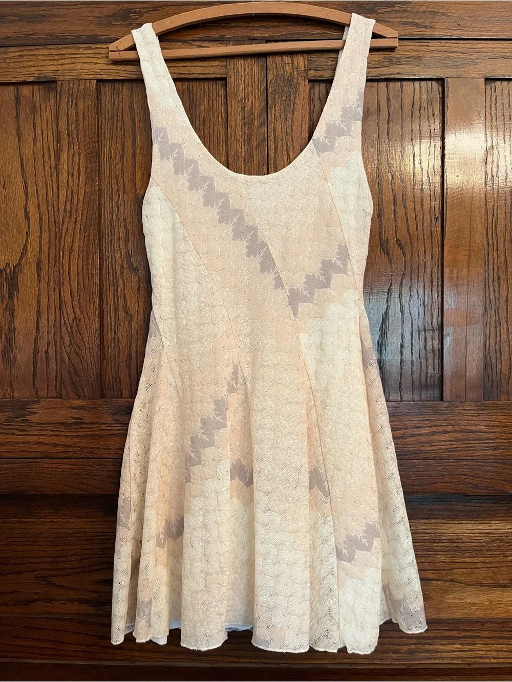 Free People My One & Only Swing Fit n Flare Crochet Dress, Small